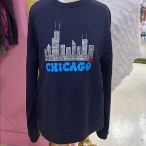 NWT-  Handmade from our Pink and Blue Line
Chicago Skyline Navy Sweatshirt